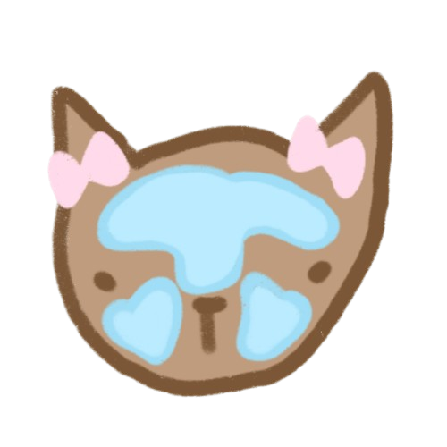 Icon of cat with facial - blueberry facial